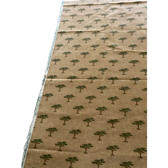 Spectrum Fabrics fabric tree print vintage swatch medium weight 1 yard 21” - Picture 3 of 4